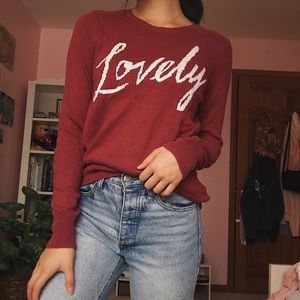 "lovely" sweater